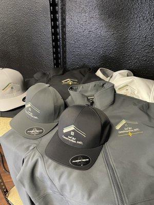 Embroidered Hats and Jackets for Construction Client