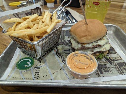 Fiesta burger and fries.