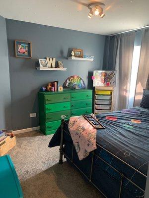 AFTER. The client liked this color so much, I painted another bedroom.