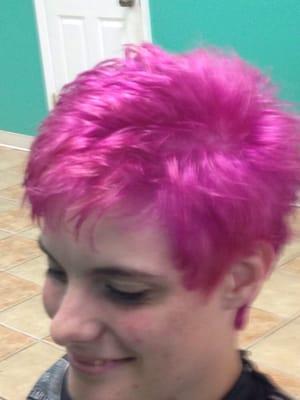 Pretty in pink hair