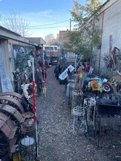 Huge outside courtyard full of rusty gold ready for your yard projects.