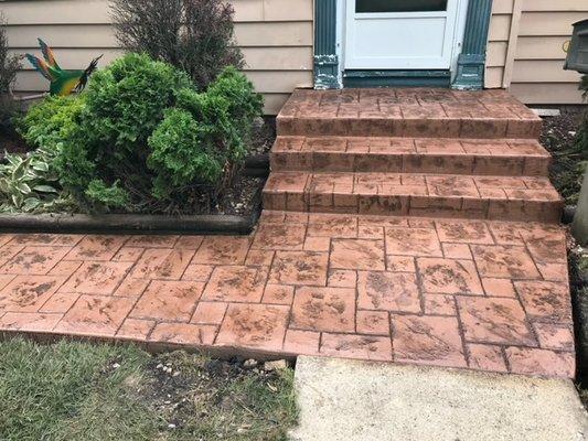 custom stamped walkway completed to perfection!