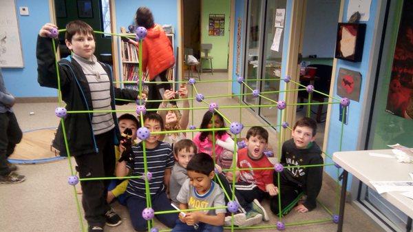 Junior Architects built a crazy fort.