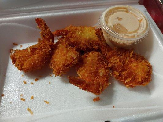 Crispy coconut shrimp