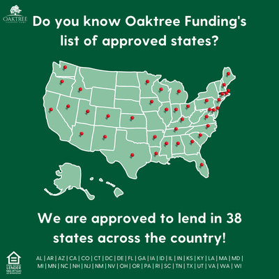 Oaktree Funding Approved States