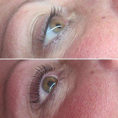 Keratin lash lift and tint