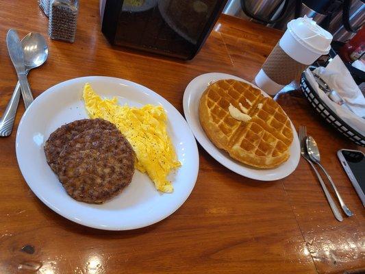 Crispy, fluffy, vanillaie waffle. Whoville Latte.