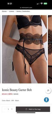 I went online when I got home and found this Garter belt such a cute item and the price is AMAZING!