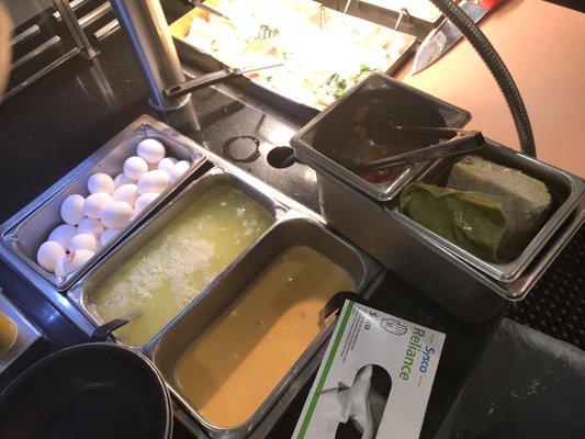 Juan's omelets station