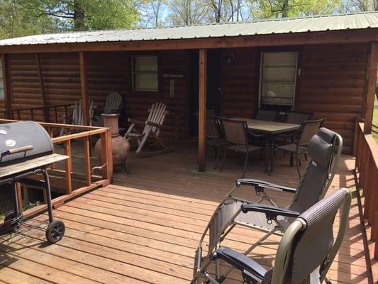 Back deck for grilling, dining or just relaxing. Great for star gazing in the Zero Gravity recliners.