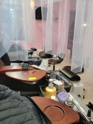 Pedicure stations