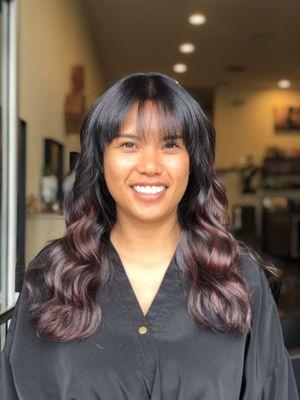 Balayage cut and style