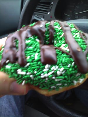 St. Patty's raised. There's more chocolate under them jimmies.