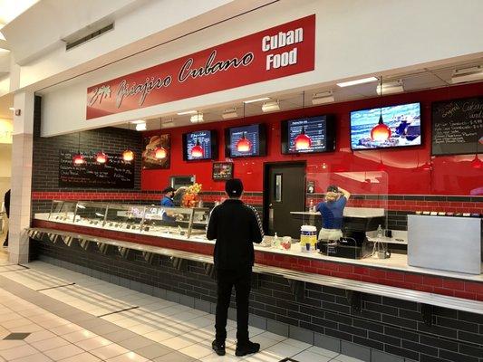 Front view of this fine establishment, which faces the food court area of the mall.