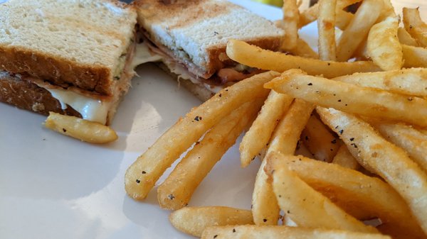 The Heather (sans roasted peppers) and fries