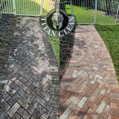 Paver cleaning and sealing.