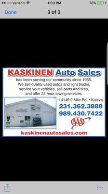 Kaskinen Auto Sales