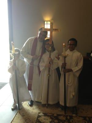 Father Mike and his minions - I mean acolytes ;)