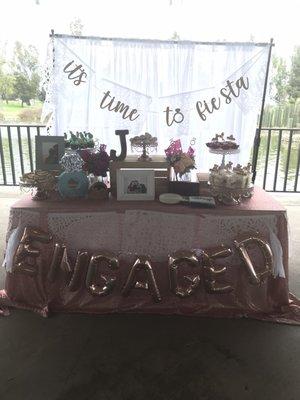 Engagement party dessert table