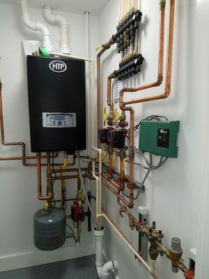 HTP Combination boiler.
Provides heat and domestic hot water