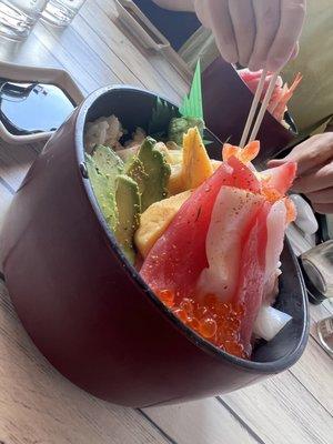 Close-up of Chirashi