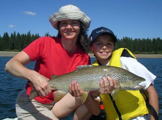 Family friendly rainbow trout fishing.