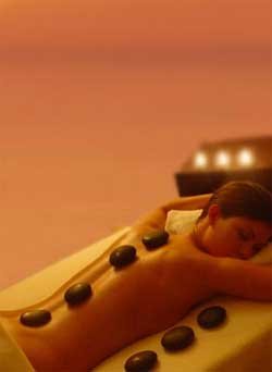 Enjoy a relaxing hot stone massage