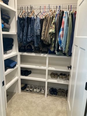 Master bedroom closet after 1