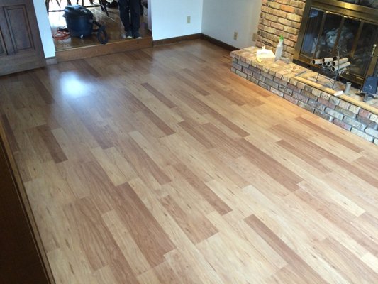 Laminate flooring installation