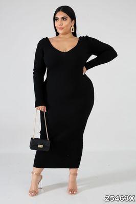 The "Ribbed" Midi(Black)