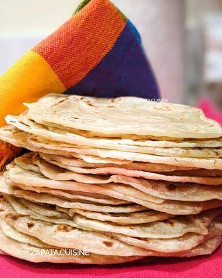 Homemade flour tortillas