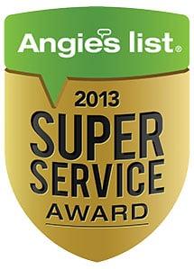 7 Years in a Row!!!  Angie's List Super Service Award 2013