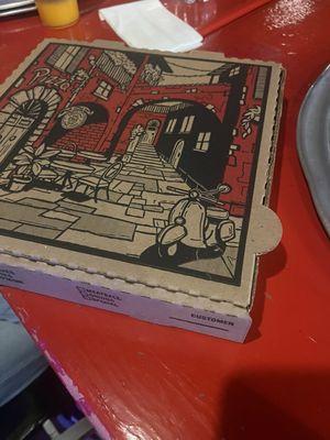 To go box for the extra slices