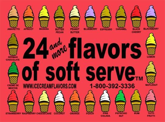 We have 33 flavors of soft serve ice cream.