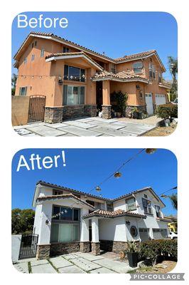 Two story modern house look. Very satisfied client. El monte, CA