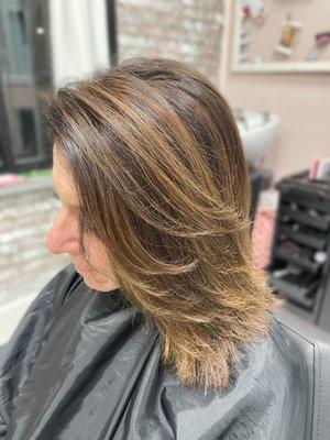 Ash toned balayage