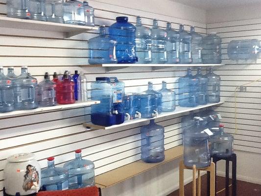 Variety of Bottles including BPA Free bottles and water dispensers