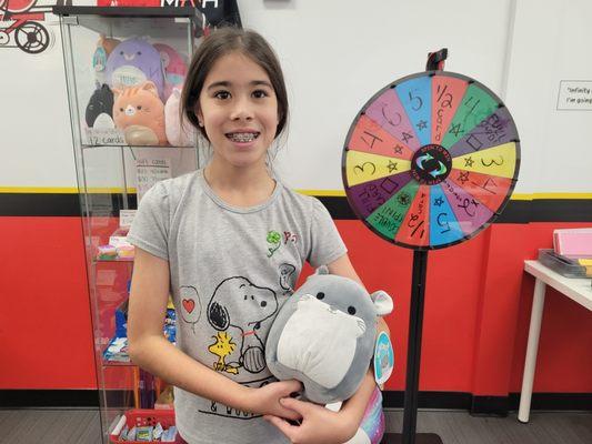 Students can get rewarded for the hard work they do in the center, like these super cute Squishmallows