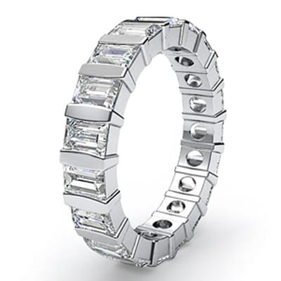 Forever and an eternity, 14k Solid Gold Emerald Cut Diamond Eternity Band