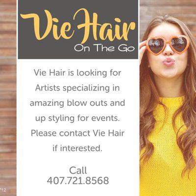 Looking for hairstylist... Interested give us a call.