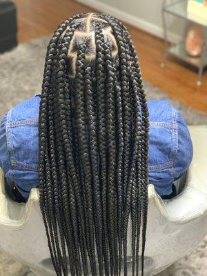 Large Knotless Braids