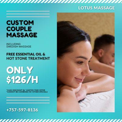 Lotus Massage
 11710 Jefferson Avenue Ste J, Newport News, VA 23606
 Call us at 757-597-8136