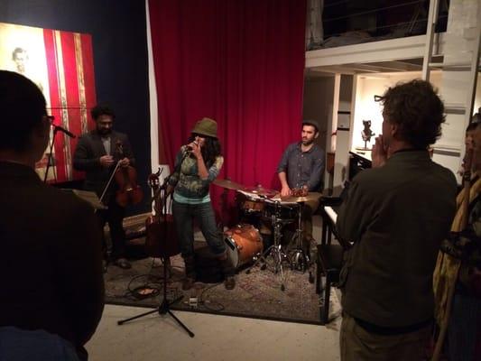 Rupa and the April fishes at red poppy art house.