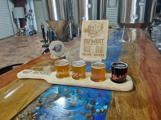 Come in for a pint, or enjoy a flight of all our current offerings.