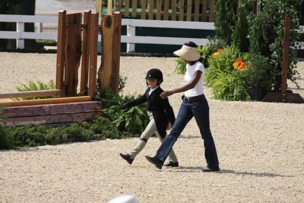 Walking the course at USEF Pony Finals 2009