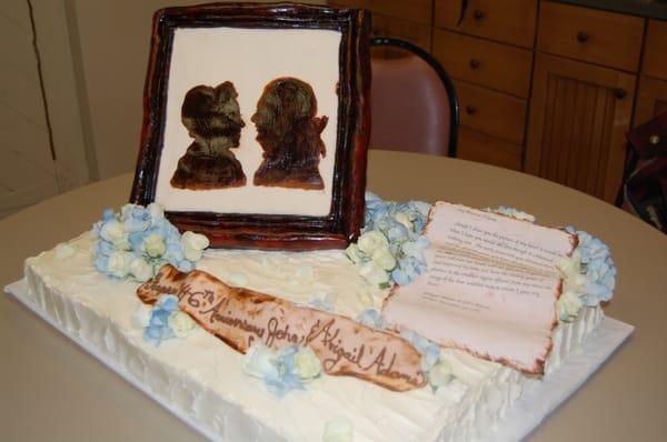 John and Abigail Adams Anniversary Cake