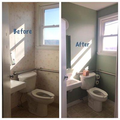 Bathroom before and after!