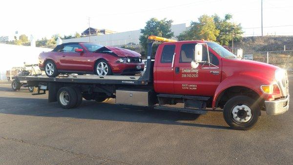 Lewiston Towing rollback tow truck