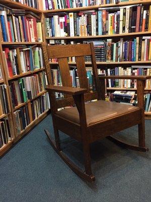 The cozy rocking chair in our poetry corner.