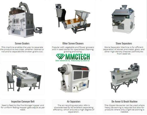 MMCTECH: Specializing in seed graders, screen cleaners, destoners, and de-awner machines. Efficient and precise for seed processing needs.